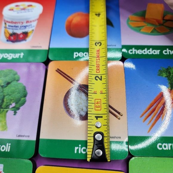 54 pc Food Themed Foam Magnets 2.5x2" Rectangular Children Learning Education - Picture 3 of 6